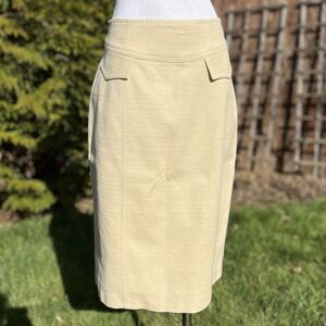 Nanette Lepore Textured Pencil Skirt Tan/Cream Size 10